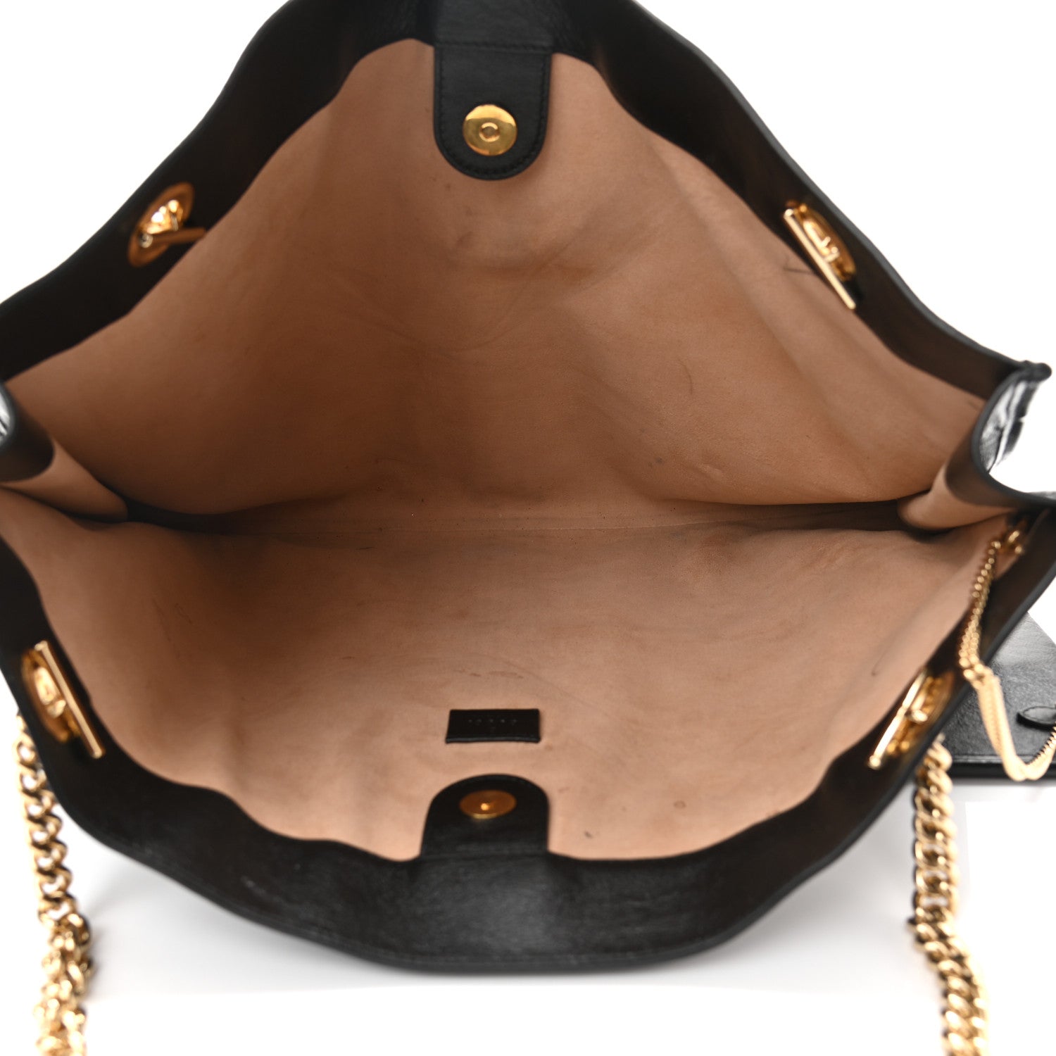 Gucci Calfskin Large Rajah Chain Tote Black 6 of 17
