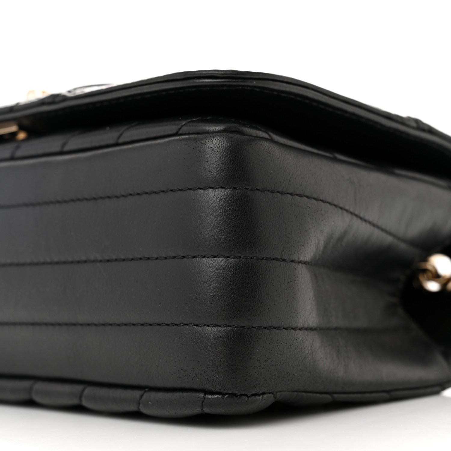 Chanel Calfskin Chevron Quilted Mini Statement Flap Black 10 of 11