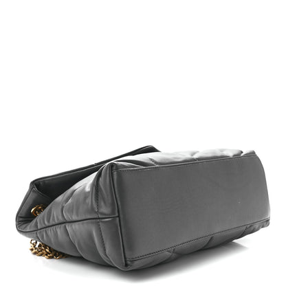 Saint Laurent Lambskin Quilted Small Loulou Puffer Monogram Chain Satchel Storm 4 of 12