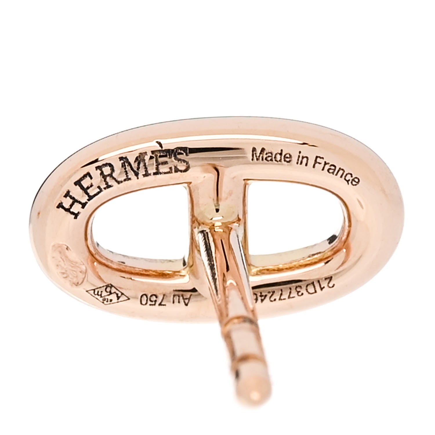 Hermes 18K Rose Gold TPM Farandole Stud Earrings 4 of 5