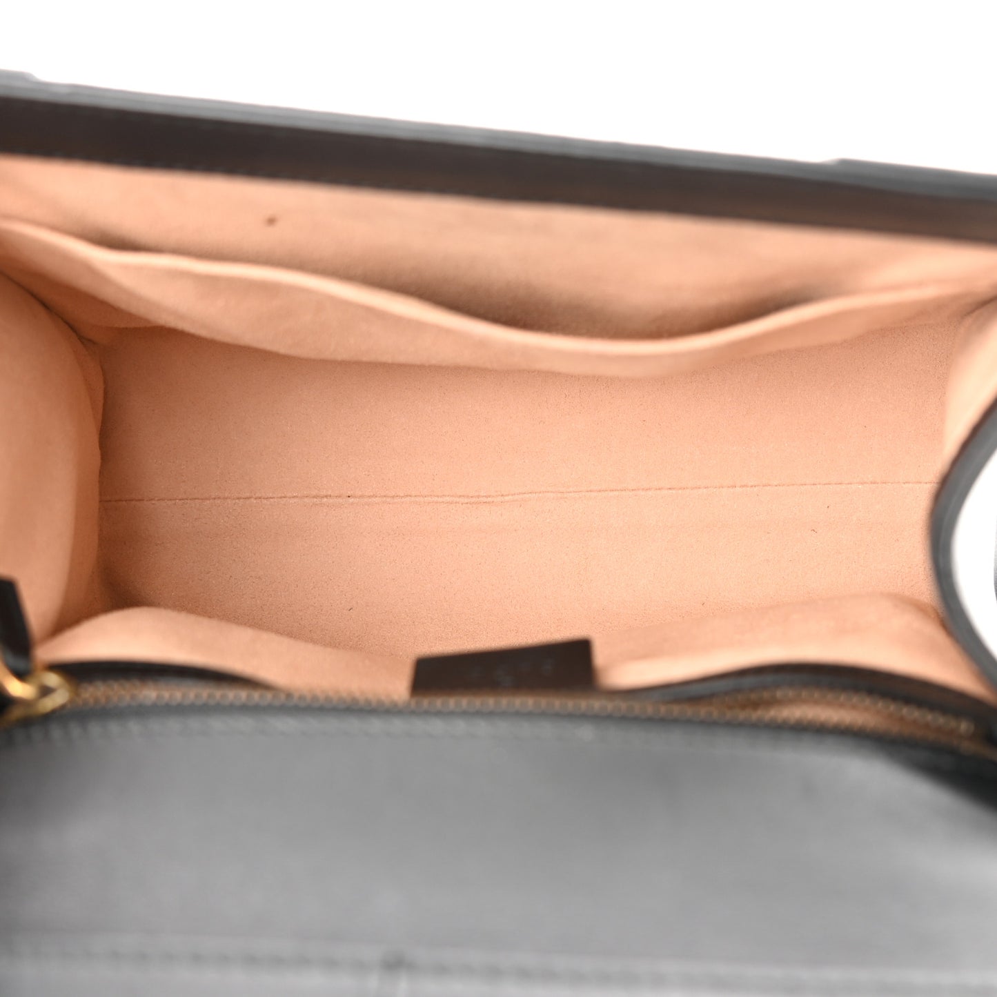 GG Supreme Monogram Small Osiride Top Handle Bag Black Gold