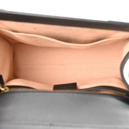 Gucci GG Supreme Monogram Small Osiride Top Handle Bag Black Gold 5 of 16