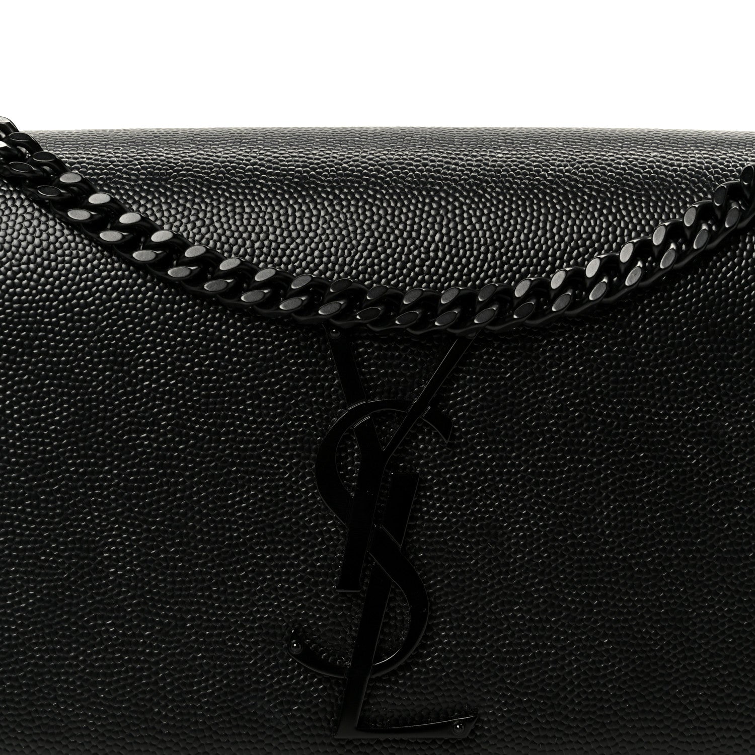 Saint Laurent Grain De Poudre Small Classic Monogram Monochrome Kate Satchel Black 8 of 10