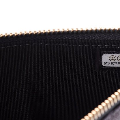 Chanel Iridescent Caviar Quilted Classic Flat Wallet Pouch Black 9 of 9