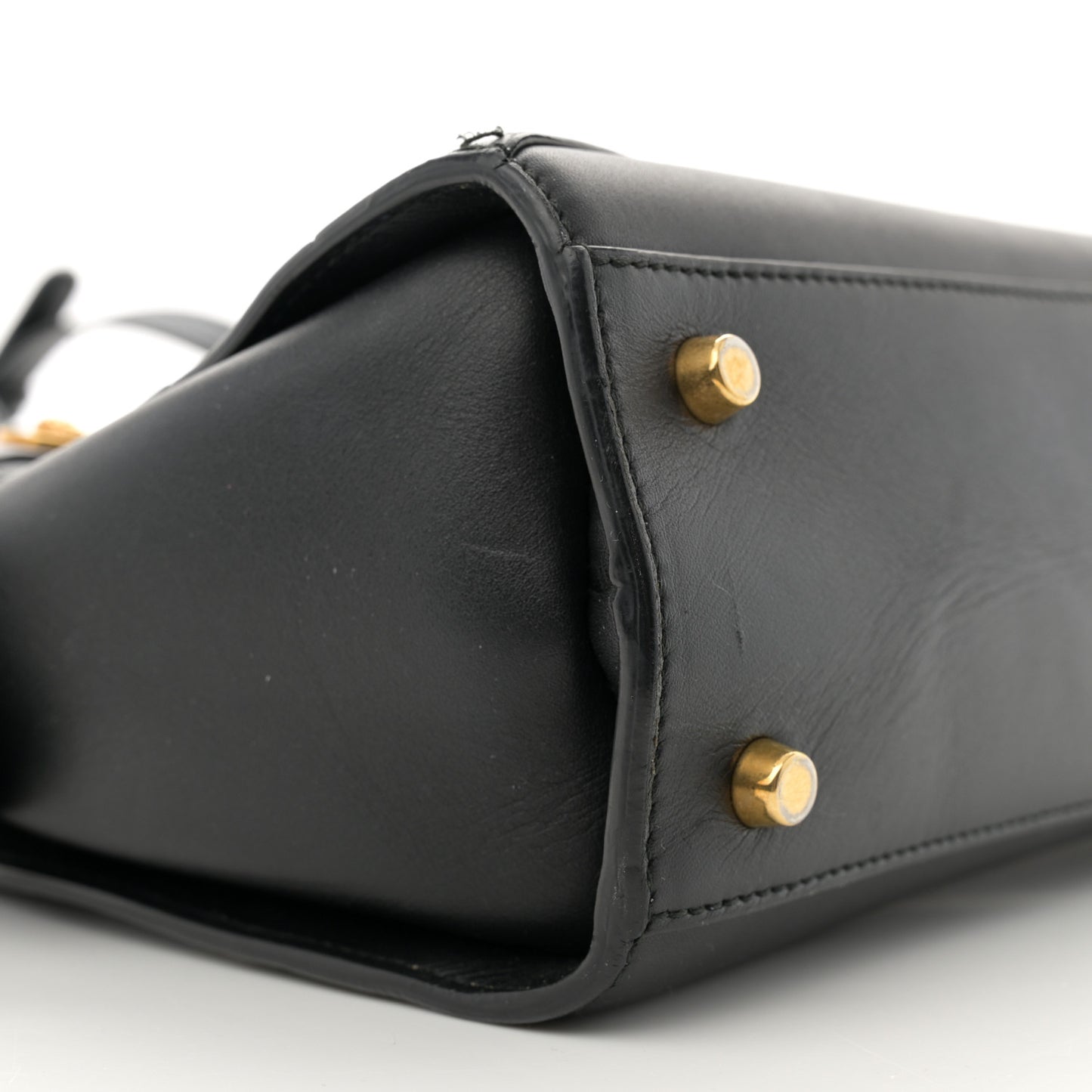 Calfskin Medallion Tribute Bowling Bag Black