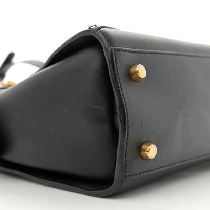 Versace Calfskin Medallion Tribute Bowling Bag Black 8 of 15