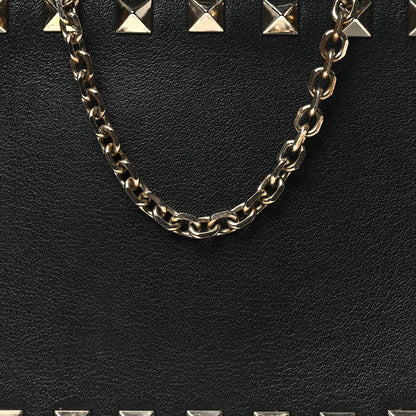 Valentino Garavani Calfskin Small Rockstud Chain Camera Crossbody Bag Black 7 of 9