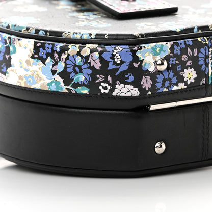 Louis Vuitton Calfskin Floral Print Petite Boite Chapeau Black 9 of 16