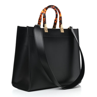 Fendi Vitello King Plexiglass Medium Fendi Sunshine Shopper Tote Black 3 of 8