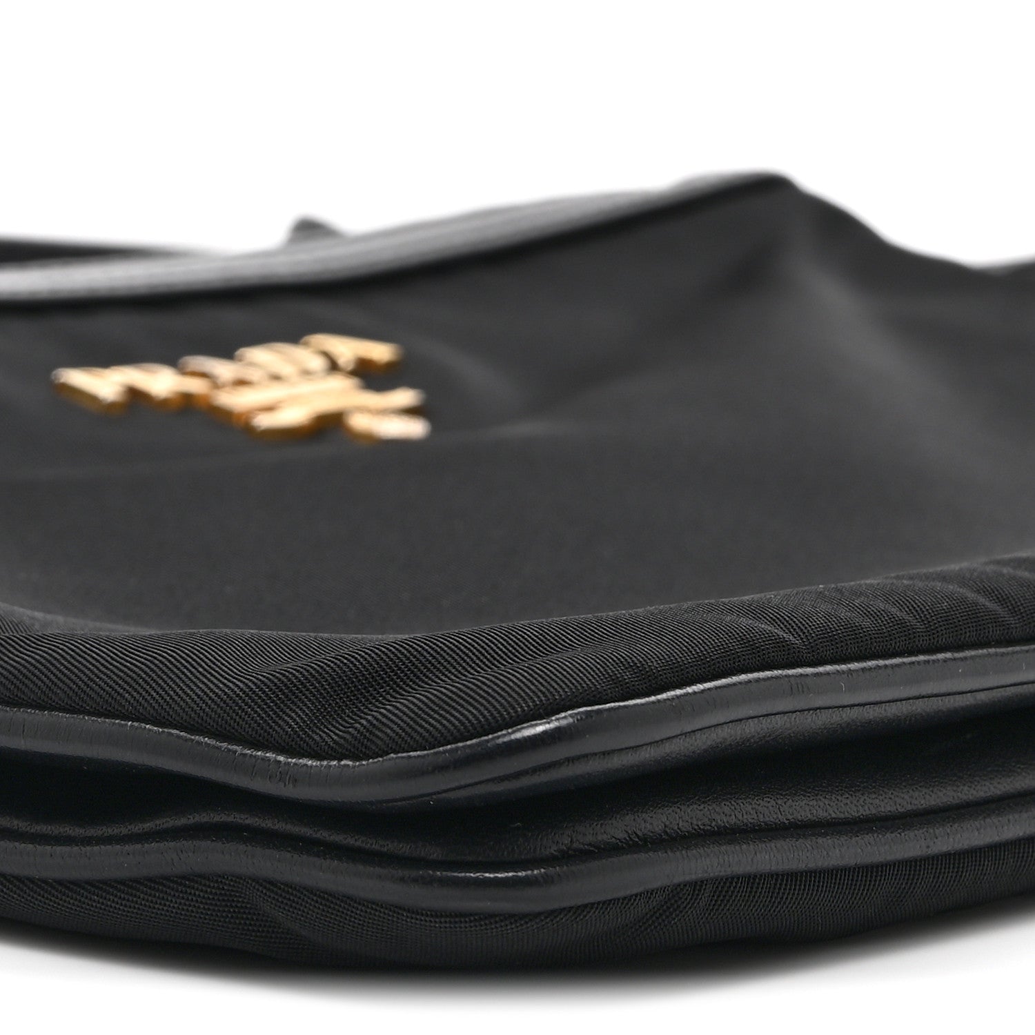 Prada Tessuto Nylon Soft Calf Double Zip Crossbody Bag Black 19 of 21