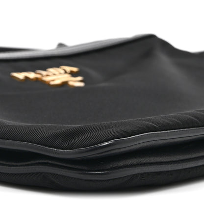 Prada Tessuto Nylon Soft Calf Double Zip Crossbody Bag Black 19 of 21