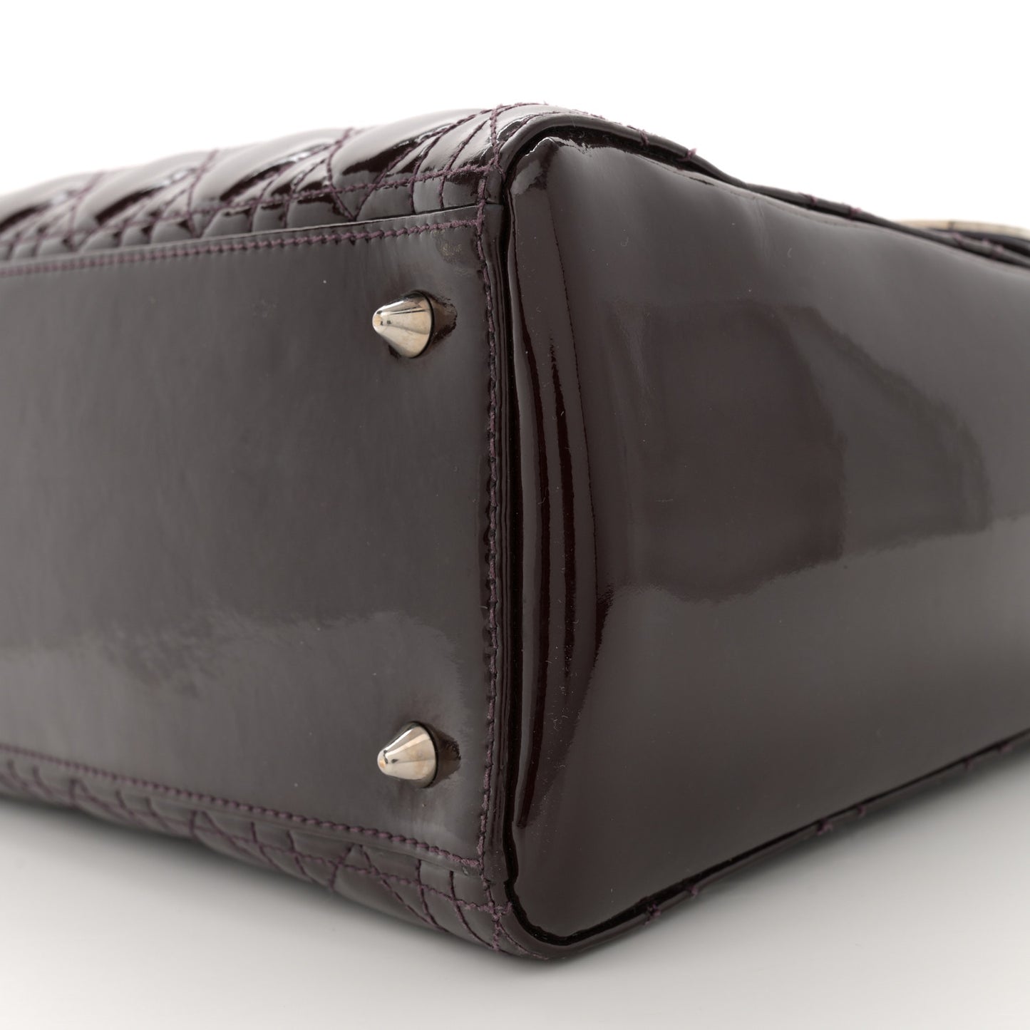 Patent Cannage Medium Lady Dior Burgundy Red