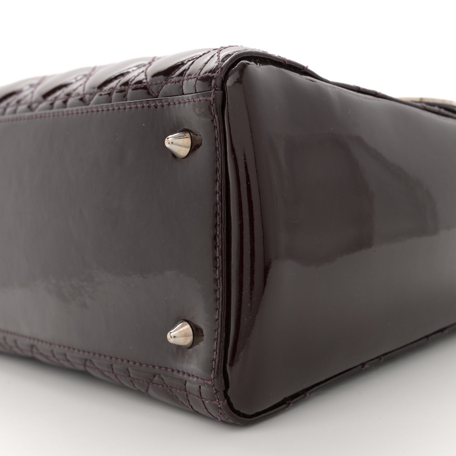 Christian Dior Patent Cannage Medium Lady Dior Burgundy Red 10 of 10