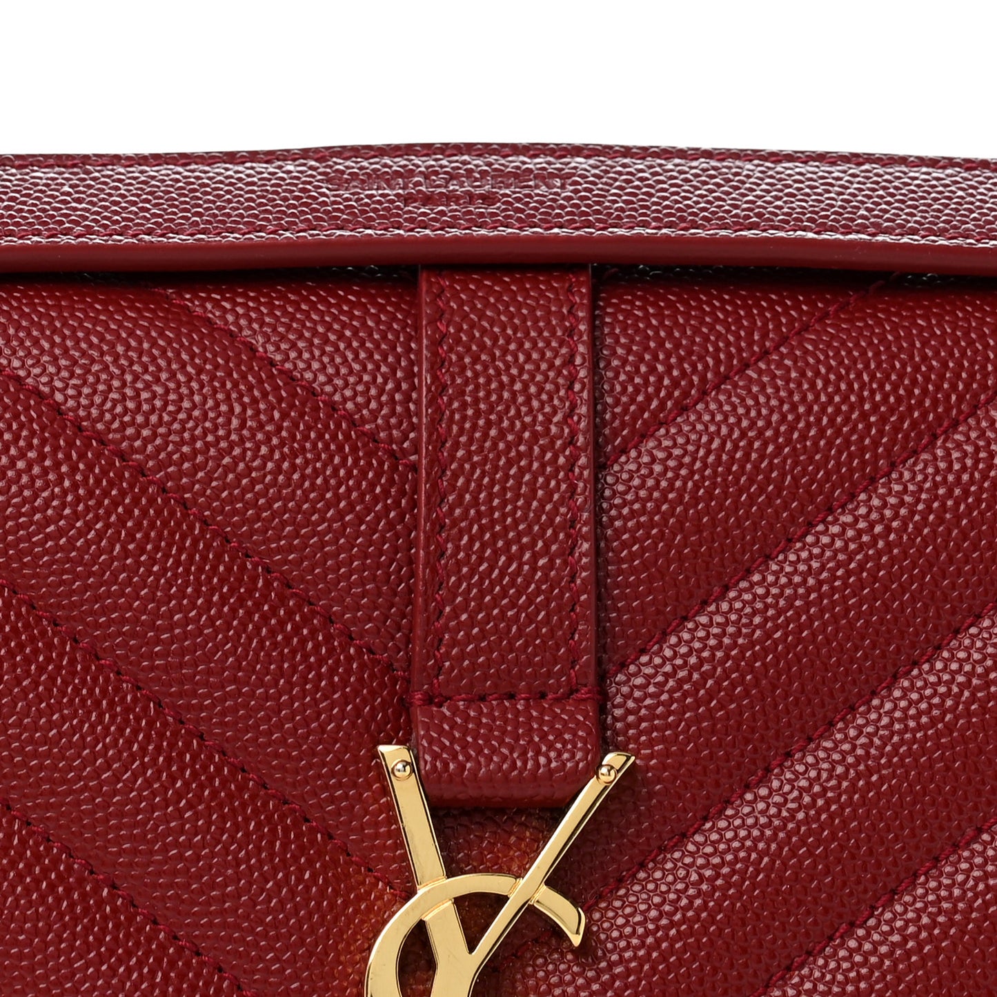 Grain De Poudre Textured Mixed Matelasse Triquilt Medium Monogram Satchel Oxblood