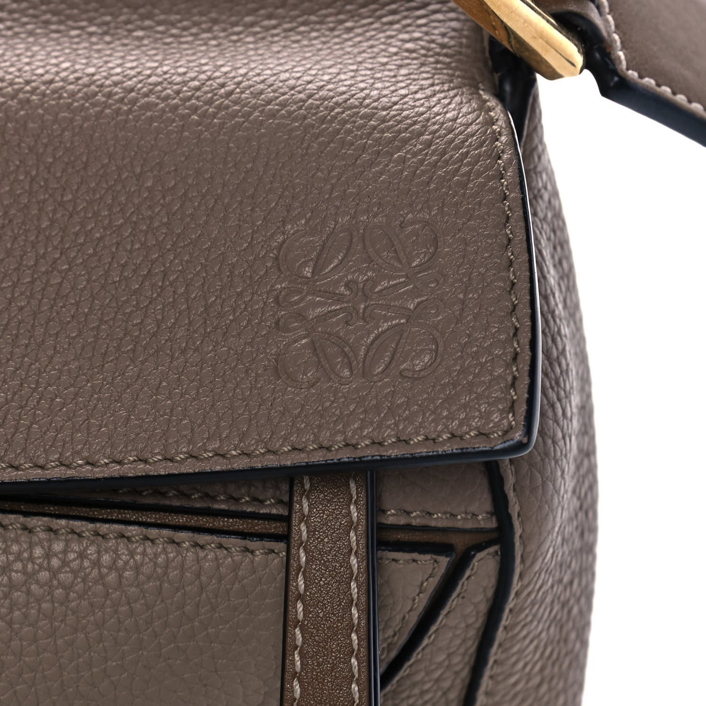 Grained Calfskin Small Puzzle Bag Sand Mink