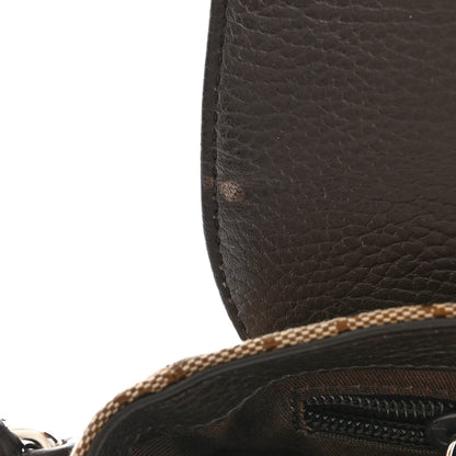 Gucci Monogram Flap Messenger Bag Beige Dark Brown 12 of 14
