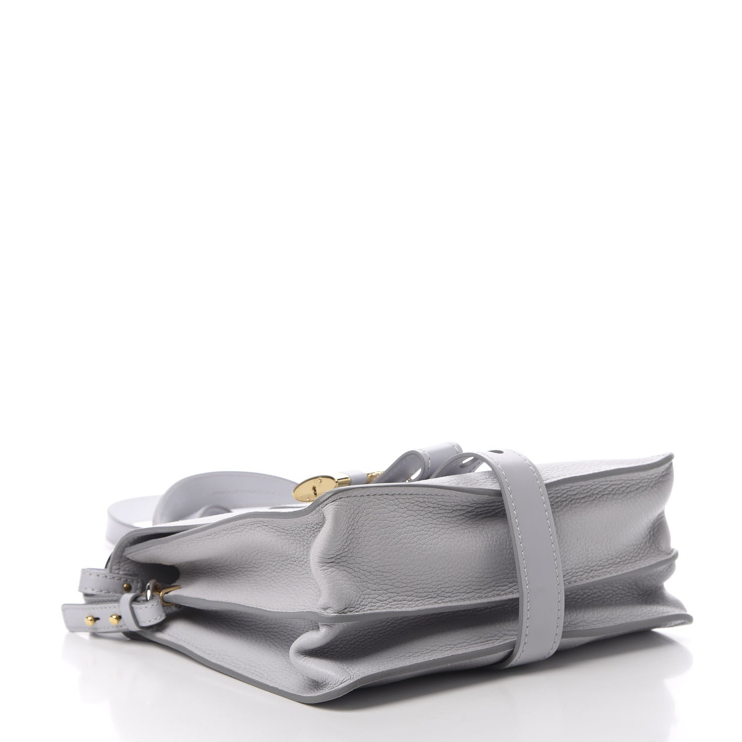 Chloe Shiny Grained Calfskin Medium Aby Day Shoulder Bag Airy Grey 4 of 11
