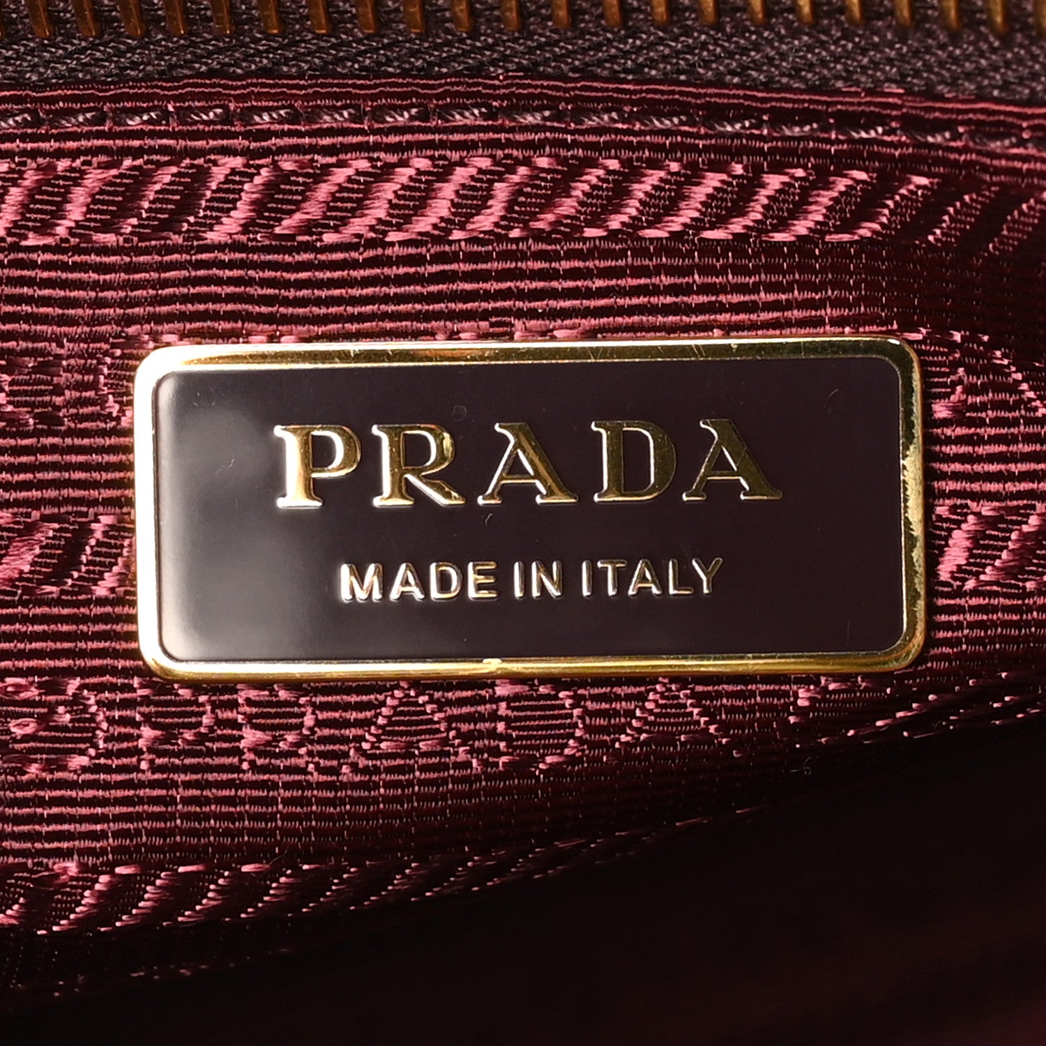 Prada Glossy Calfskin Triangle Large Bonnie Shoulder Bag Bordeaux 6 of 9