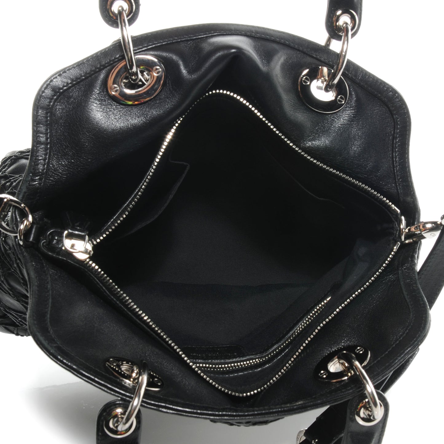 Lambskin Cannage Medium Granville Tote Black