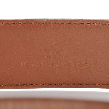 Gucci Calfskin Horsebit Buckle Belt 85 34 Brown 4 of 7