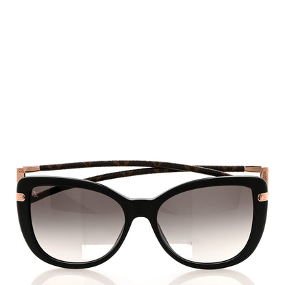 Louis Vuitton Monogram Acetate Charlotte Sunglasses Z0781E Black 2 of 9