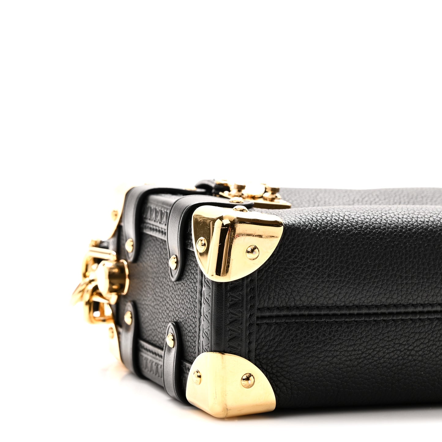 Grained Calfskin Side Trunk PM Black