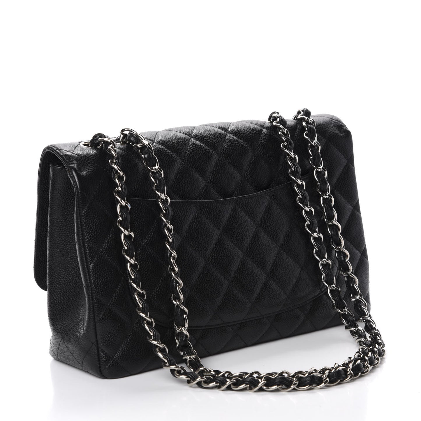 Caviar Quilted Jumbo Single Flap Black