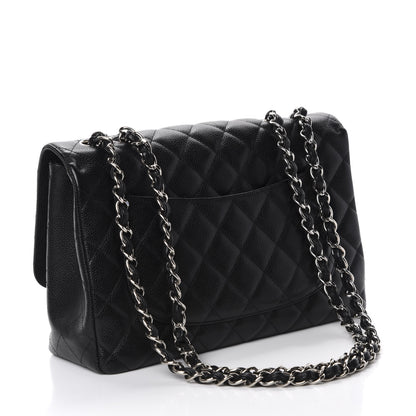 Chanel Caviar Quilted Jumbo Single Flap Black 3 of 11