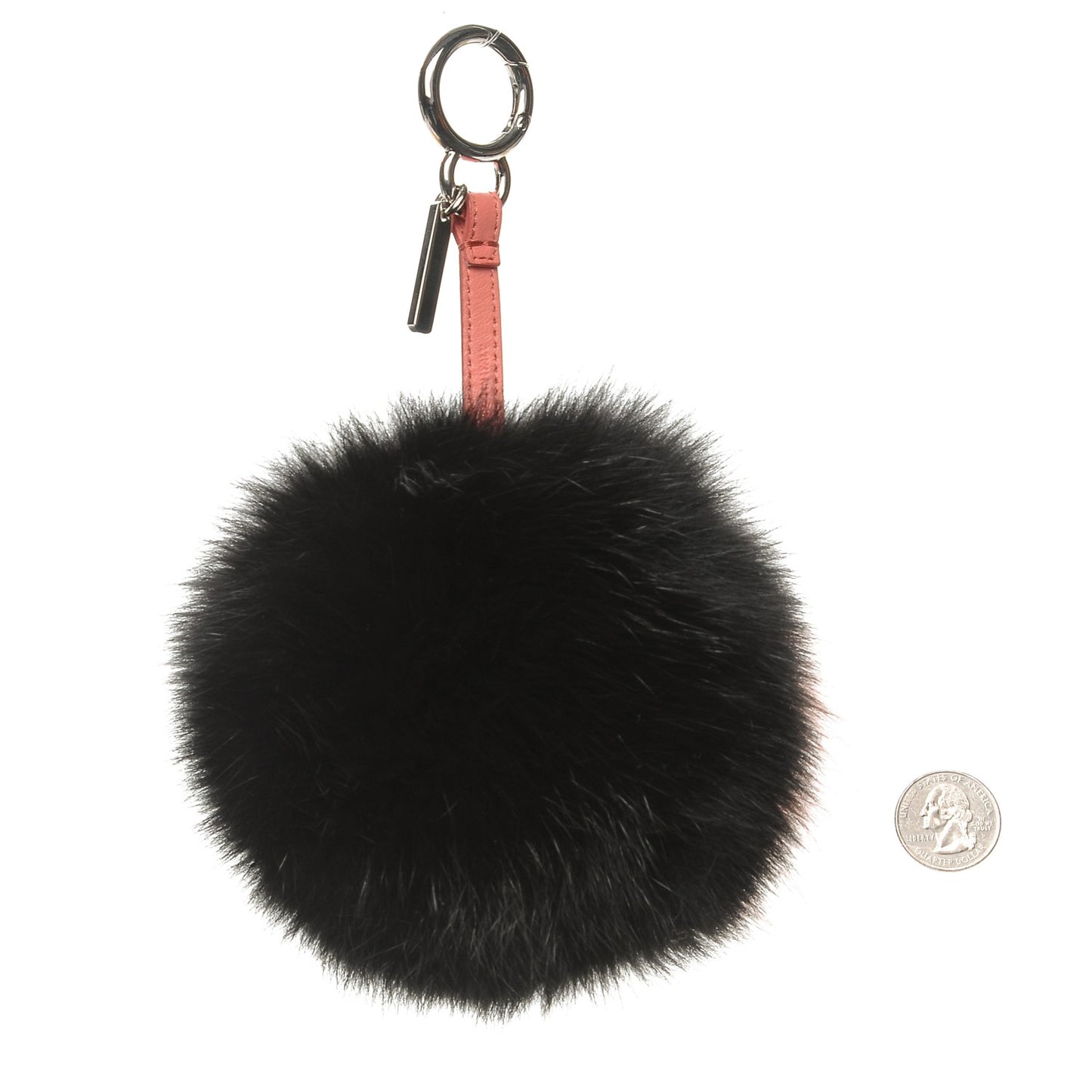 Fox Fur C ABCharm Bag Charm Pink Black