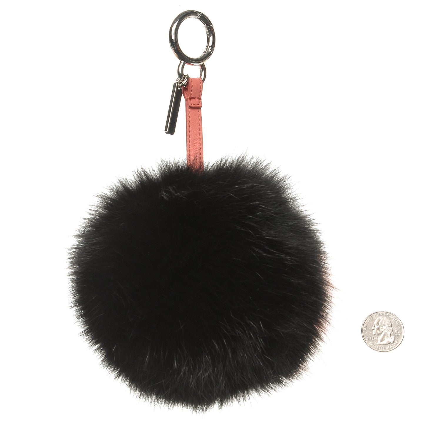 Fendi Fox Fur C ABCharm Bag Charm Pink Black 2 of 5