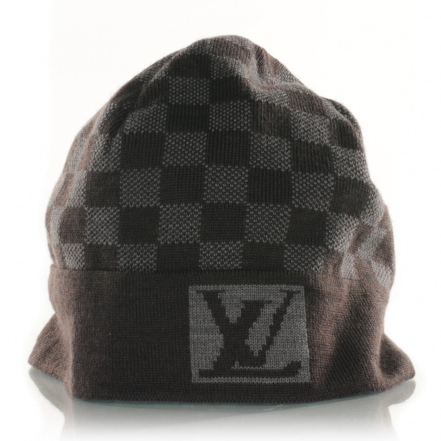 Wool Bonnet Petit Damier Beanie Hat