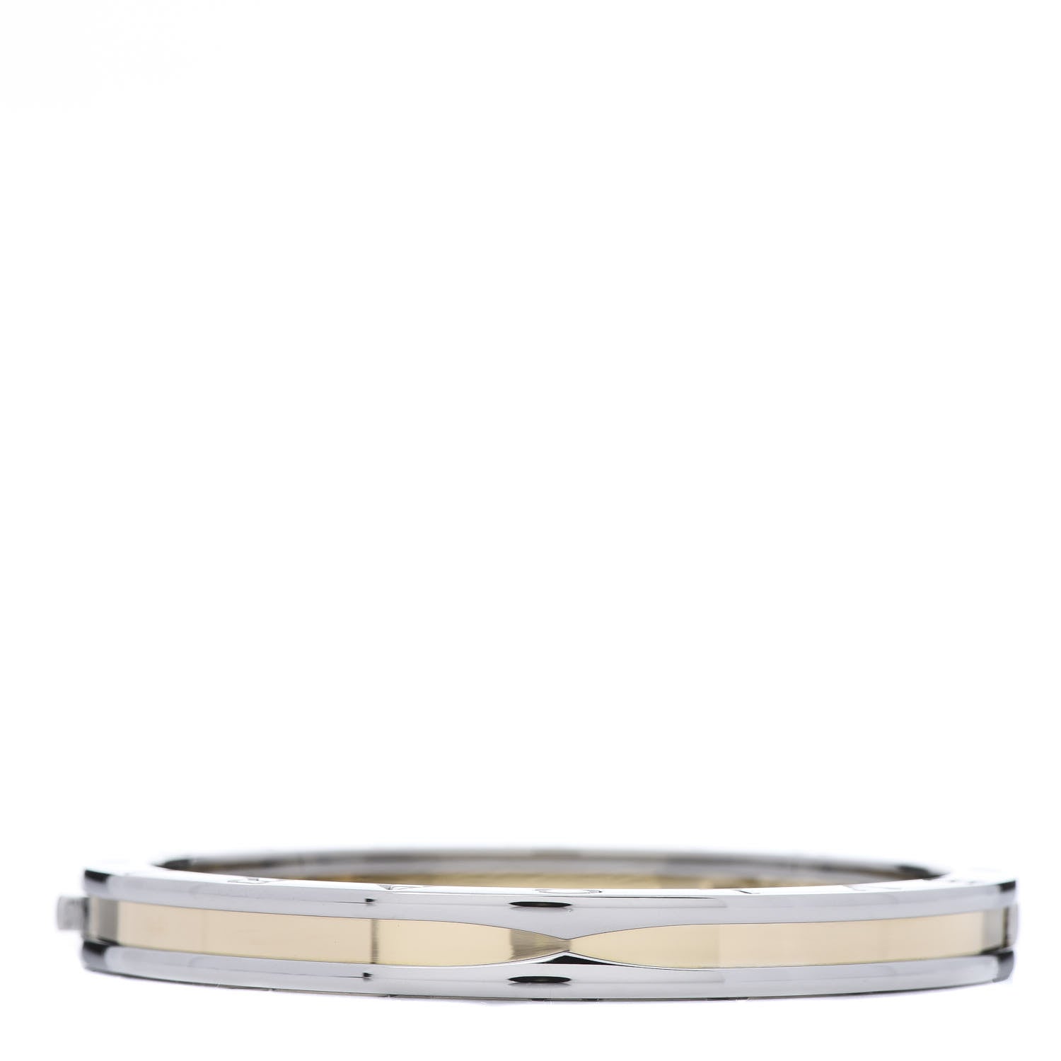 Bulgari 18K Yellow Gold Stainless Steel B.Zero1 Bangle Bracelet 1 of 5