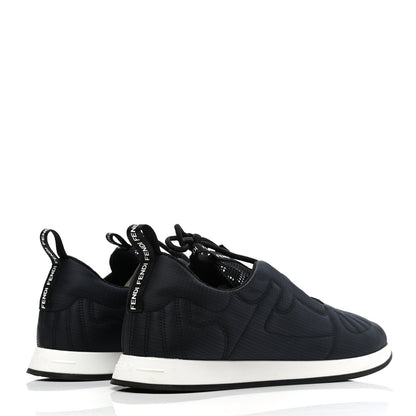 Fendi Nylon Womens FFreedom Sneakers 38.5 Blue Scuro Black White 4 of 9