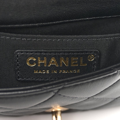 Chanel Lambskin Quilted Mini My Precious Waist Bag Black 6 of 10