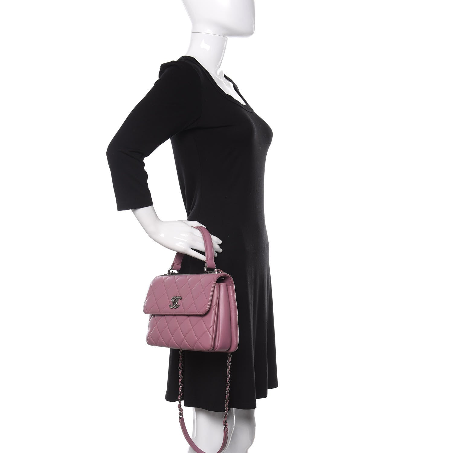 Chanel Lambskin Quilted Small Trendy CC Dual Handle Flap Bag Purple 3 of 13