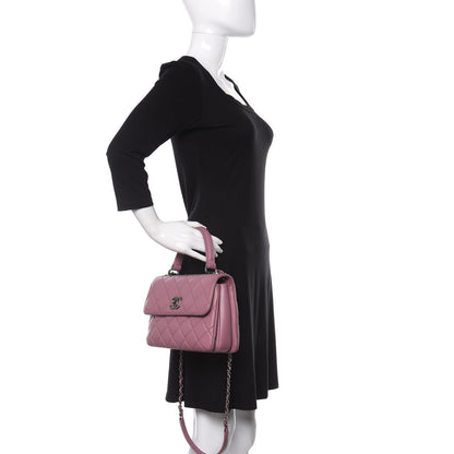 Chanel Lambskin Quilted Small Trendy CC Dual Handle Flap Bag Purple 3 of 13