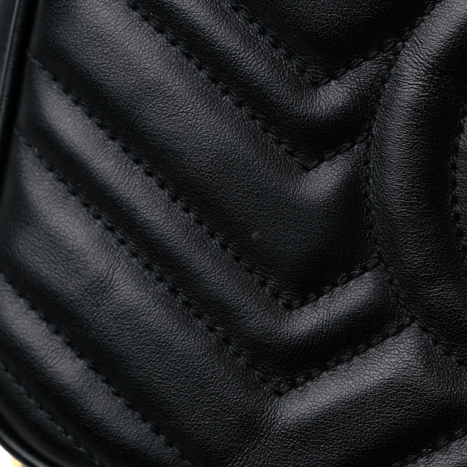 Gucci Calfskin Matelasse Small GG Marmont Chain Shoulder Bag Black 16 of 16