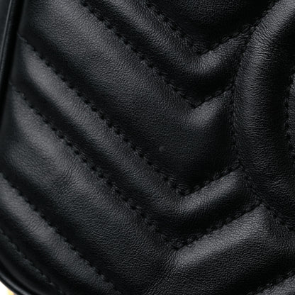 Gucci Calfskin Matelasse Small GG Marmont Chain Shoulder Bag Black 16 of 16