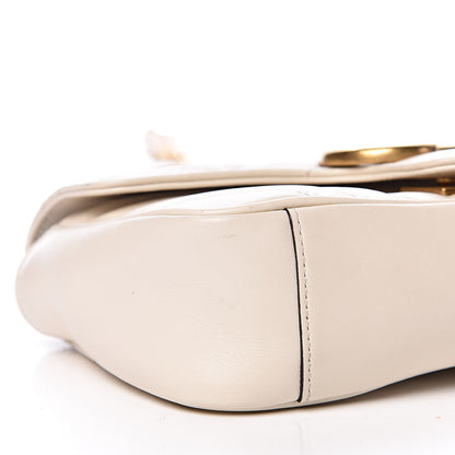 Gucci Calfskin Matelasse Mini GG Marmont Shoulder Bag White 8 of 10