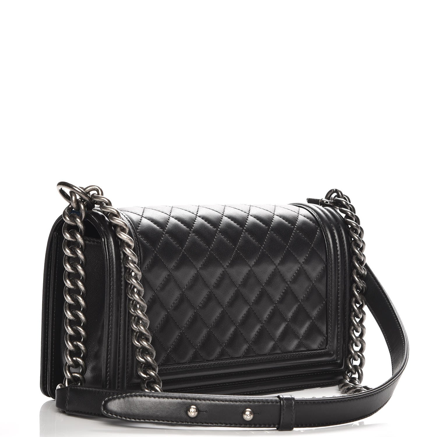 Chanel Lambskin Quilted Medium Boy Flap Black 3 of 8