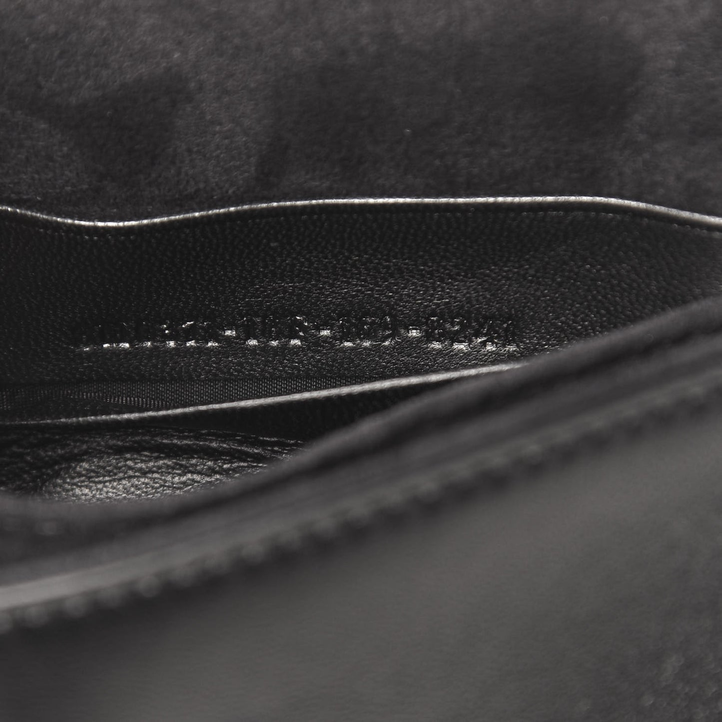 Shiny Nappa Trapuntata Micro Double Baguette Black