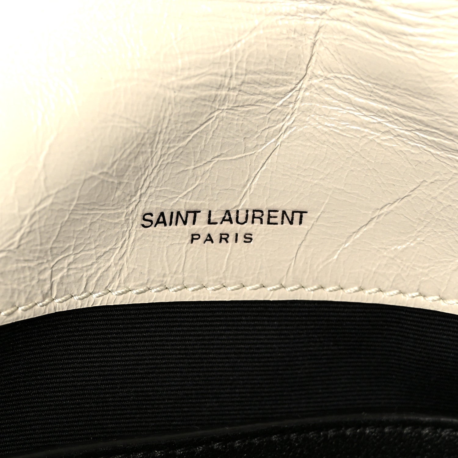 Saint Laurent Crinkled Calfskin Matelasse Monogram Baby Niki Chain Satchel Crema Soft 6 of 11