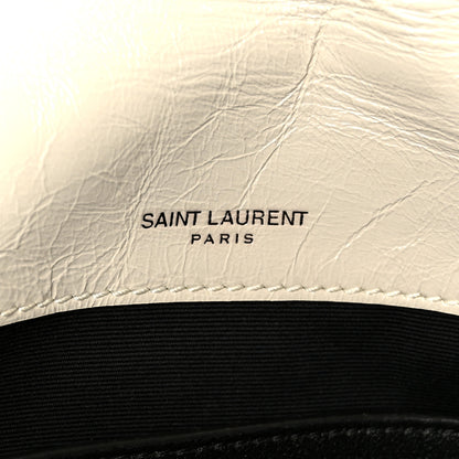 Saint Laurent Crinkled Calfskin Matelasse Monogram Baby Niki Chain Satchel Crema Soft 6 of 11