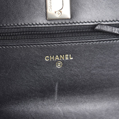 Chanel Lambskin Chevron Quilted Trendy CC Wallet On Chain WOC Black 6 of 11