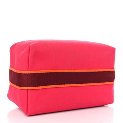 Hermes Canvas Large Bride-A-Brac Pouch Hibiscus 4 of 9