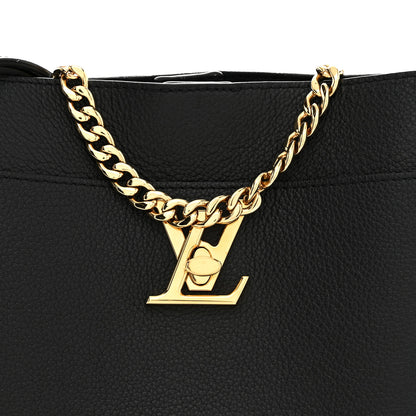 Louis Vuitton Calfskin Lock and Walk Bucket Black 7 of 10
