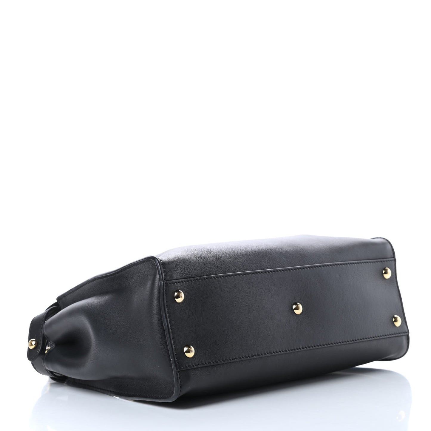 Vitello Seta Shiny Nappa Medium Peekaboo Iconic Satchel Black