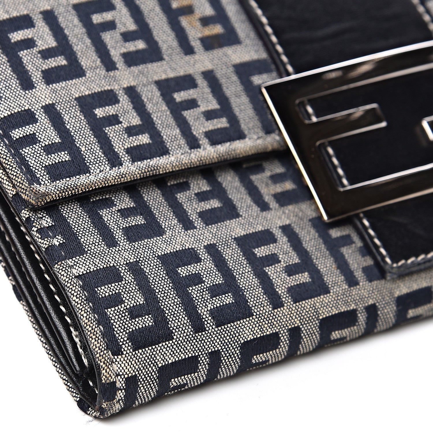 Fendi Zucchino Forever Continental Wallet Navy 8 of 11