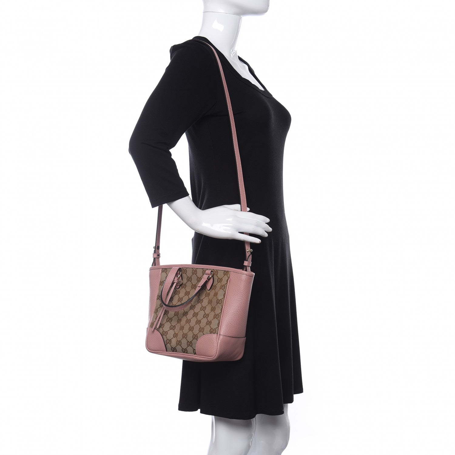 Gucci Monogram Small Bree Tote Beige Soft Pink 2 of 10