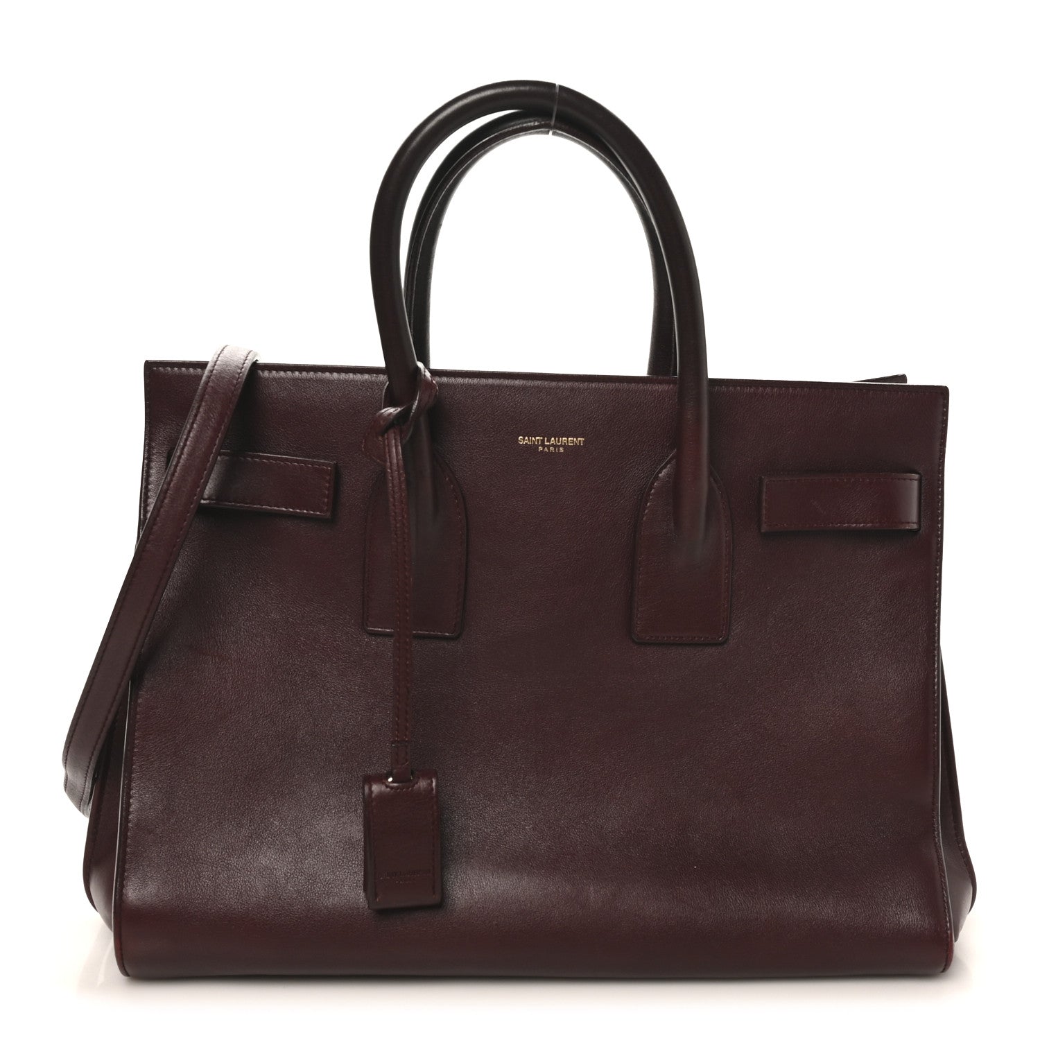 Saint Laurent Calfskin Small Sac De Jour Amarena 1 of 9